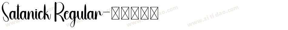 Satanick Regular字体转换